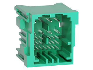 2005010272 - stAK50h Vertical Hybrid Header, 27 Circuits, Key 2, Green, Tube