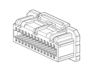 2045232601 - 1.25mm Pitch, Micro-Lock Plus Receptacle Crimp Housing, Low-Halogen, Dual Row, Positive Lock, 26 Circuits, Black