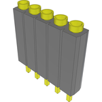 Samtec-ESS-105-TT-04 Connector Headers and PCB Receptacles Conn Socket Strip SKT 5 POS 2.54mm Solder ST Top Entry Thru-Hole Bulk