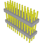 Samtec-TW-11-07-S-T-400-175 Connector Headers and PCB Receptacles Conn Board Stacker HDR 33 POS 2mm Solder ST Top Entry Thru-Hole Bulk