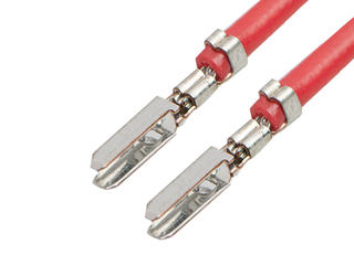 2157102121 - Pre-Crimped Lead Clik-Mate Male-to-Clik-Mate Male, Tin (Sn) Plating, 75.00mm Length, 24 AWG, Red