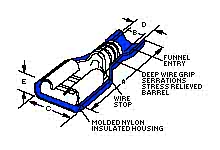 190030061 - InsulKrimp Quick Disconnect, Female, for 14-16 (2.00-1.30mm²), Mylar Tape, Tab 4.75 x 0.81mm