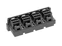 1707290004 - iPass+ zHD Vertical Internal Connector Assembly, 1x4, Through Hole, 0.76µm Gold (Au) Plating