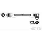 TE Connectivity-2273117-5 Cable Assembly Other M12 plug to M12 angled socket AA for Sensor
