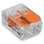 WAGO-221-412/VE00-2500 Connector Terminal Blocks Conn Power Splicer Block F 2 POS Spring Clamp ST Cable Mount 20A Bulk