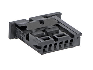 2058272061 - ConnTAK50 Tang Receptacle, Single Row, 6 Circuits, Key A, Black