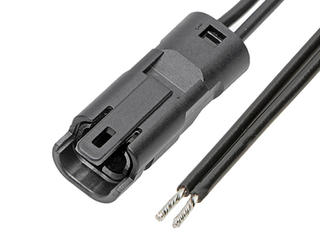 2153131021 - Mizu-P25 Male-to-Pigtail Off-the-Shelf (OTS) Cable Assembly, 2.50mm Pitch, Waterproof, Single Row, 150.00mm Length, Tin (Sn) Plating, 2 Circuits, Black