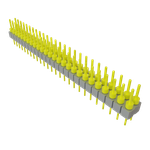 Samtec-TD-126-G-A Connector Headers and PCB Receptacles Conn Unshrouded Header HDR 52 POS 2.54mm Solder ST Top Entry Thru-Hole Tube