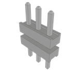 Samtec-TW-03-02-T-S-150-110 Connector Headers and PCB Receptacles Conn Board Stacker HDR 3 POS 2mm Solder ST Top Entry Thru-Hole Bulk