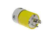 1301440024 - Safeway Plug, 2 Pole/3 Wire, NEMA L5-15, 125V, Yellow