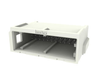 2069585202 - ConnTAK50 Header, Dual Row, Right-Angle, Surface Mount, 22 Circuits / 20 Circuit Usable, Key B, Natural