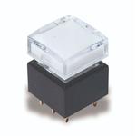 C&K-KLS12L063AQ Switch Push Button Switch Push Button N.O./N.C. SPDT Square Large Concave Button 0.5A 25VDC Momentary Thru-Hole PC Pins Tray