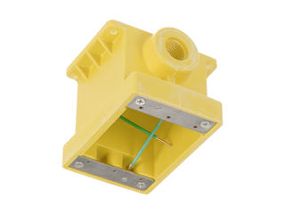 1301280114 - Woodhead FD Yellow Glass-Filled Polyester Box, Corrosion -resistant (2) 12.70mm (.500") Threaded Knock-out Openings
