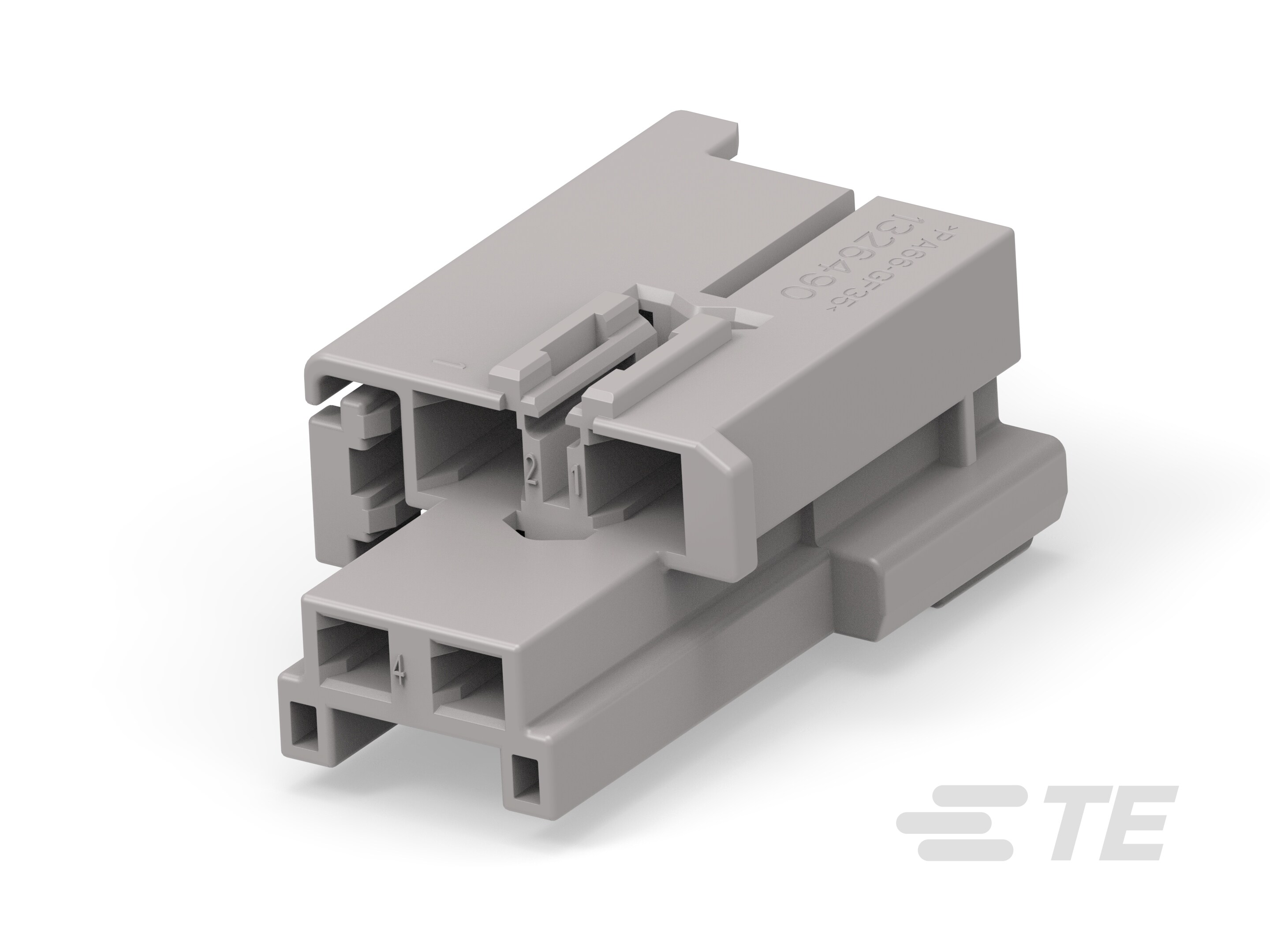 4P JPT/MT3 PLUG W/LATCH,GRAY-1326490-3