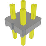 Samtec-TLW-102-06-L-D Connector Headers and PCB Receptacles Conn Unshrouded Header HDR 4 POS 2.54mm Solder ST Top Entry Thru-Hole Bulk