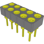Samtec-SD-105-T-2 Connector Headers and PCB Receptacles Conn Socket Strip SKT 10 POS 2.54mm Solder ST Top Entry Thru-Hole Tube
