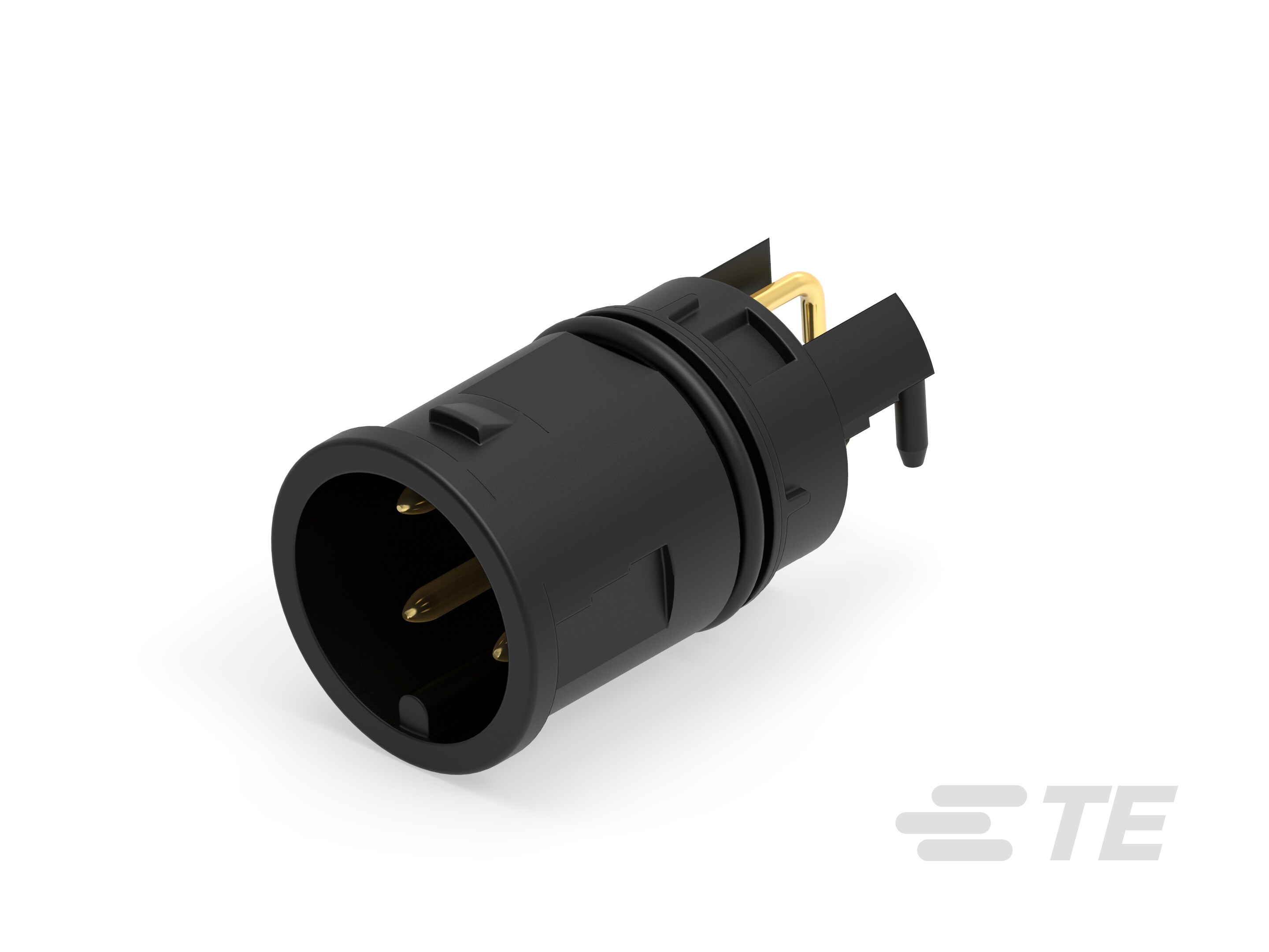 M12 MALE, A CODE,RA, 4P THR FRONT MOUNT-235265-E