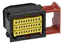 981221001 - 3.33mm / 4.20mm Pitch Hybrid Female Housing, Sealed, Right Slide Orientation, 30 Circuits, Black