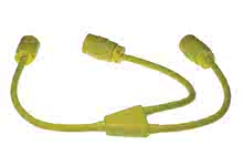 1301540041 - Super-Safeway Standard Molded Y Cordset, 12 Gauge, 2 Pole/3 Wire, Cordset Length 0.91m (3.0'), NEMA 6-20, 250V