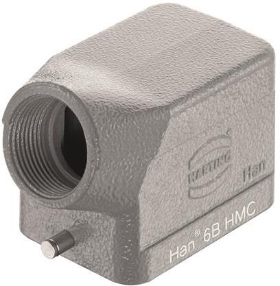 HARTING Technology Group-19302061541 Backshells Hood 90° 6B Shell Size Powder Die Cast Aluminum Single Lock Han® HARTING Technology Group-19302061541 Backshells Hood 90° 6B Shell Size Powder Die Cast Aluminum Single Lock Han®