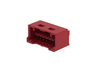 5031750302 - 1.50mm Pitch, CLIK-Mate PCB Receptacle, Single Row, Through Hole, Right-Angle, Tin Plating, Positive Lock, with Peg, 3 Circuits, Red
