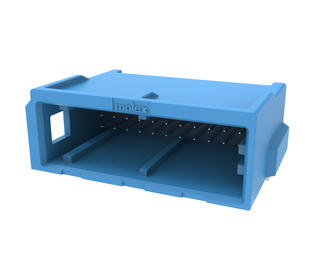 2069583223 - ConnTAK50 Header, Dual Row, Right-Angle, Surface Mount, 22 Circuits, Key C, Blue