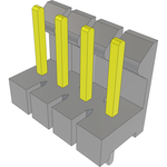 Samtec-LCW-104-07-S-S-230 Connector Headers and PCB Receptacles Conn Wire to Board HDR 4 POS 2.54mm Solder ST Top Entry Thru-Hole Bulk