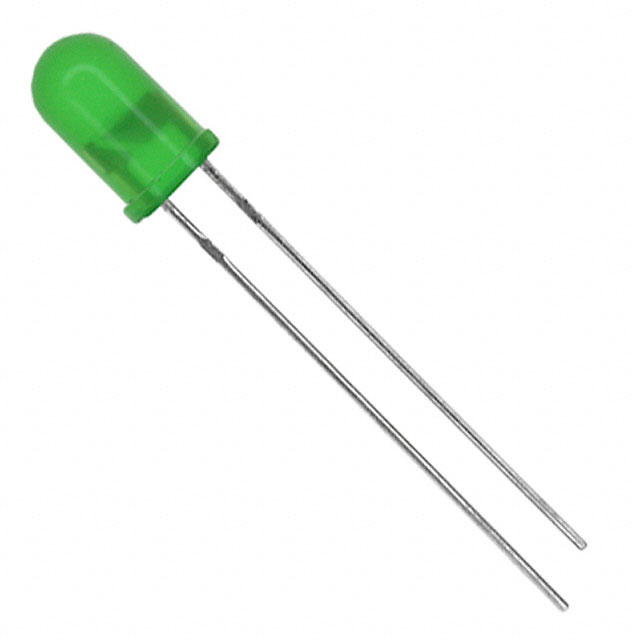 T-1-3^4 Diffused Green Round Domed-Top LED Radial