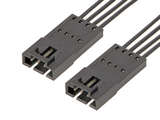 2162721040 - SL Male-to-SL Male Off-the-Shelf (OTS) Cable Assembly, Positive Lock, Single Row, 50.00mm Length, Tin (Sn) Plating, 4 Circuits, Black
