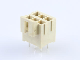 1722982106 - Ultra-Fit Vertical Header, 3.50mm Pitch, Dual Row, 6 Circuits, with Kinked Pins, Tin (Sn) Plating, Natural, Glow-Wire Capable