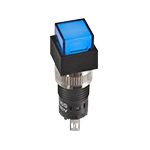 NKK Switches-HB16CKW01-5F-FB Switch Push Button Switch Push Button ON ON SPDT Round Button 0.1A 30VAC 30VDC Alternate Panel Mount Solder Lug