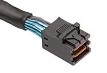 1002210204 - Internal iPass+ HD-to-iPass+ HD, 4X Short Body Cable Assembly, 85 Ohms, Straight-to-Straight, Controller to Controller, 1.0m Length