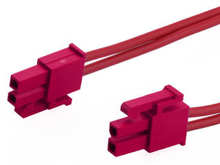 2261961023 - Mini-Fit Versa Color-to-Mini-Fit Versa Color Off-the-Shelf (OTS) Cable Assembly, 4.20mm Pitch, Dual Row, 300.00mm Length, 2 Circuits, Red