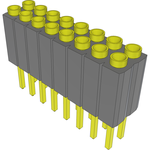 Samtec-ESD-108-G-06 Connector Headers and PCB Receptacles Conn Socket Strip SKT 16 POS 2.54mm Solder ST Top Entry Thru-Hole Bulk