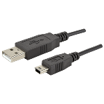 Same Sky (formerly CUI Devices)-CBLT-UA-MB-1 Cable Assembly USB Cable Assembly 1m USB 2.0 Type A to Mini USB 2.0 Type B 4 to 5 POS M-M 28AWG