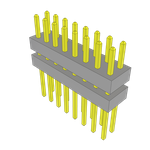 Samtec-TW-08-10-G-D-200-270 Connector Headers and PCB Receptacles Conn Board Stacker HDR 16 POS 2mm Solder ST Top Entry Thru-Hole Bulk