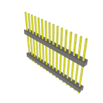 Samtec-ZW-16-13-L-S-730-090 Connector Headers and PCB Receptacles Conn Board Stacker HDR 16 POS 2.54mm Solder ST Top Entry Thru-Hole Bulk