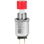 NKK Switches-FB15ANEP4-FC Switch Push Button Switch Push Button OFF (ON) SPST Round Plunger 28VAC 28VDC 0.4VA Momentary Panel Mount/Through Hole PC Turret