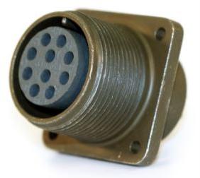 ITT Cannon-CT6R24-10SC Connector Circular Conn Circular SKT 7 POS Crimp ST Cable Mount 7 Terminal 1 Port