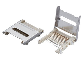 5009010801 - 1.10mm Pitch TransFlash Memory Card Connector, Hinge Type, Round Corner Top