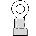 Molex-0190710176 Connector Terminals Ring Tongue Terminal 8AWG Copper Red 32.3mm Tin InsulKrimp™ Bag