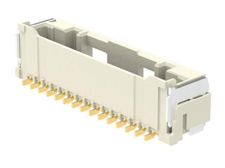 2132251430 - 1.50mm Pitch CLIK-Mate Wire-to-Board PCB Receptacle, Single Row, Surface  Mount, Vertical, 0.38µm Gold (Au) Plating, 14 Circuits, Natural