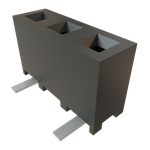 Samtec-SMM-103-02-SM-S Connector Headers and PCB Receptacles Conn Socket Strip SKT 3 POS 2mm Solder ST Top Entry SMD TIGER EYE™ Layer