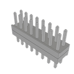 Samtec-TW-08-02-T-D-120-110 Connector Headers and PCB Receptacles Conn Board Stacker HDR 16 POS 2mm Solder ST Top Entry Thru-Hole Bulk