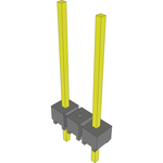 Samtec-HMTSW-202-09-G-S-508 Connector Headers and PCB Receptacles Conn Unshrouded Header HDR 2 POS 5.08mm Solder ST Top Entry Thru-Hole Bulk