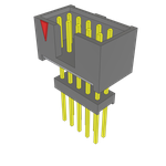 Samtec-ZSS-105-05-S-D-615 Connector Headers and PCB Receptacles Conn Elevated Shrouded Header HDR 10 POS 2.54mm Solder ST Top Entry Thru-Hole Layer