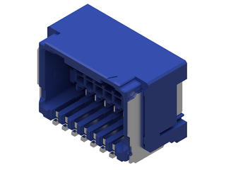 5054481074 - 1.25mm Pitch, Micro-Lock Plus PCB Header, Dual Row, Right-Angle, Surface Mount, Tin-Bismuth Plating, Positive Lock, 10 Circuits, Blue