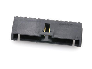 705550013 - 2.54mm Pitch SL Header, Single Row, Right Angle, 3.05mm Pocket, Shrouded, with Press-fit Plastic Peg, 14 Circuits, Tin (Sn) Plating