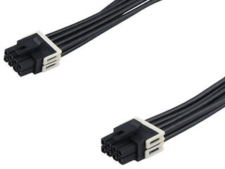 2261991082 - Micro-Fit+ Female-to-Micro-Fit+ Female Off-the-Shelf (OTS) Cable Assembly, Dual Row, 150.00mm Length, Tin (Sn) Plating, 16 AWG, 8 Circuits, Black