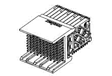 764101117 - Impact 100 Ohm 3 Pair Right-Angle Male Header, Unguided, Left Endwall, 10 Columns, 90 Circuits, Pin Length 4.90mm, Plated Through Hole Dimension 0.39mm, Lead-Free